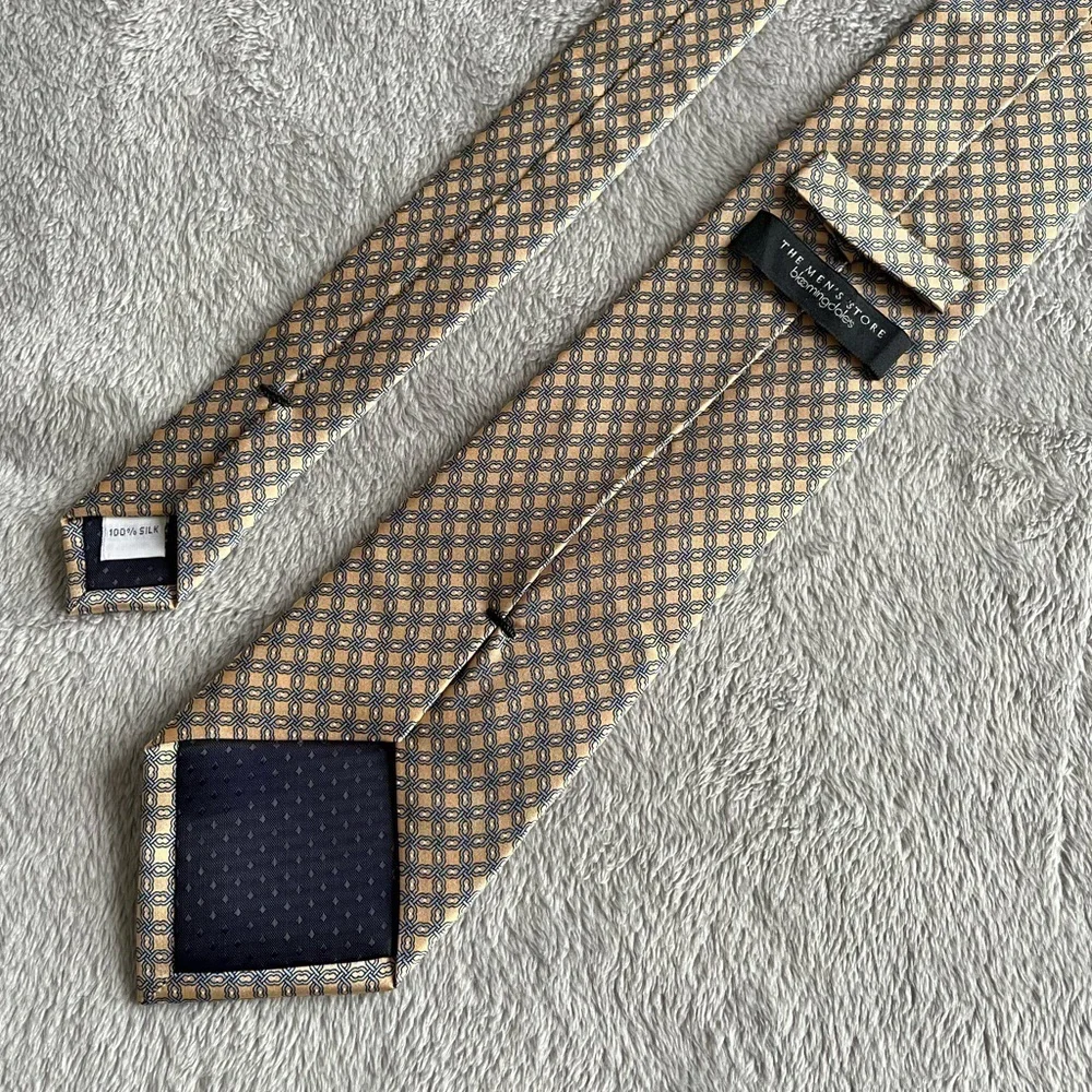 Bloomingdale's Men's Store Chain Link Silk Neck Tie